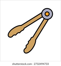 Plantilla de línea de iconos de Vector de pinzas