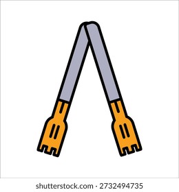 Plantilla de línea de iconos de Vector de pinzas