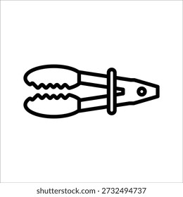 Plantilla de línea de iconos de Vector de pinzas