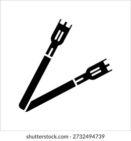 Plantilla de línea de iconos de Vector de pinzas