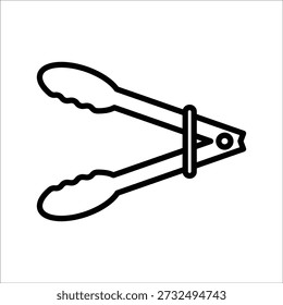 Plantilla de línea de iconos de Vector de pinzas