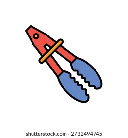 Plantilla de línea de iconos de Vector de pinzas
