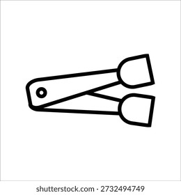 Plantilla de línea de iconos de Vector de pinzas