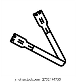 Plantilla de línea de iconos de Vector de pinzas