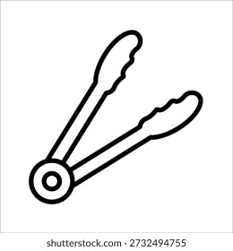 Plantilla de línea de iconos de Vector de pinzas