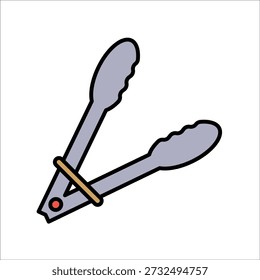 Plantilla de línea de iconos de Vector de pinzas