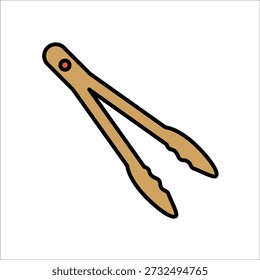 Plantilla de línea de iconos de Vector de pinzas