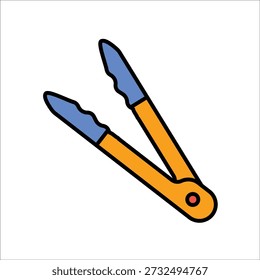 Plantilla de línea de iconos de Vector de pinzas
