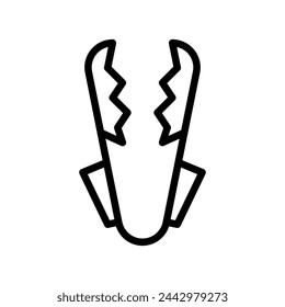 tongs vector line icon symbol