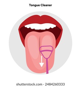 Zungenreiniger-Symbol wie zu verwenden