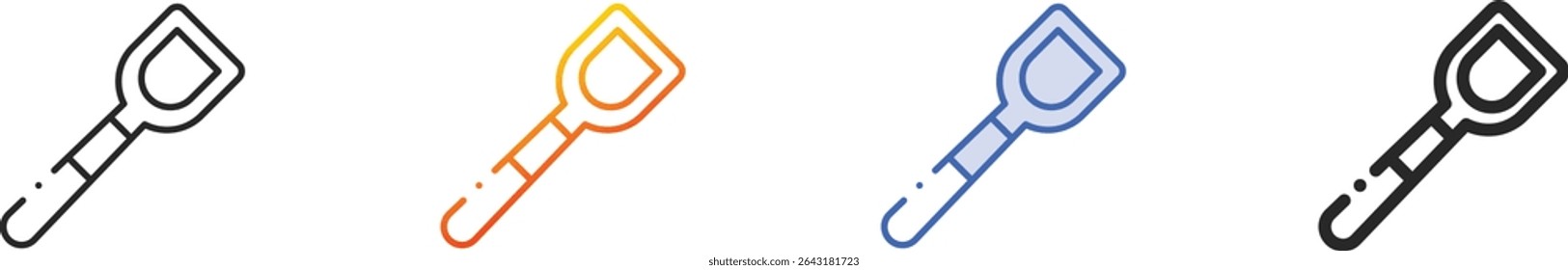 tongue cleaner icon.Thin Linear, Gradient, Blue Stroke and bold Style Design Isolated On White Background