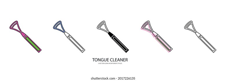 Tongue Cleaner Vector Type Icon