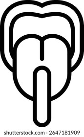 tongue depressor icon illustration design with outline, this is not made from any AI generation