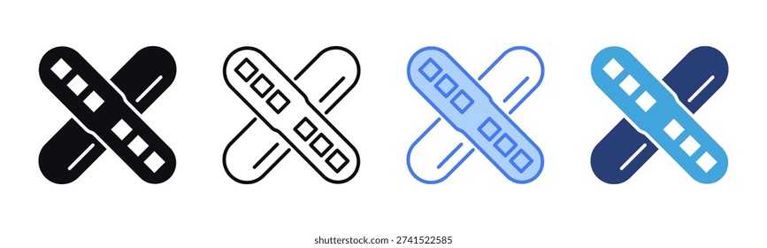 Tongue Depressor icon sheet multiple style collection
