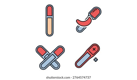 Tongue Depressor Line art simple abstract pattern vector