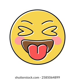 tongue emoji color icon vector. tongue emoji sign. isolated symbol illustration