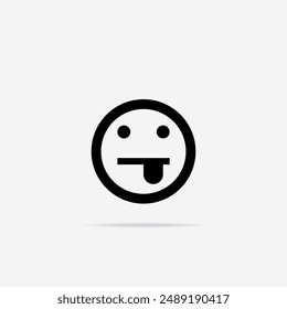 Icono de Emoji de lengua plano. Vector Lengua Emoji