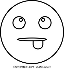 Tongue Emoji Vector icon that can easily modify or edit