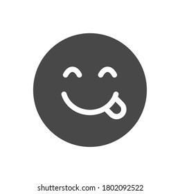 tongue face flat emoji icon