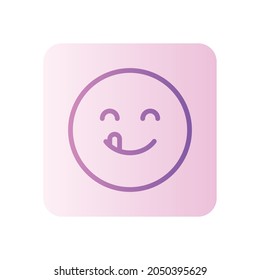 tongue gradient icon isolated on white background
