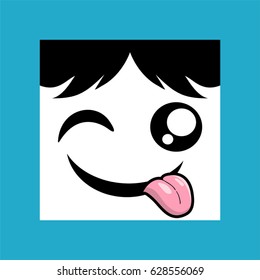 tongue grin design