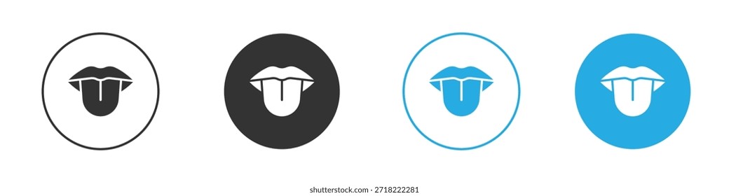 Zungensymbol für App- und Webdesign. Einfache Elementgrafik.