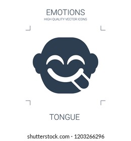 tongue icon. high quality filled tongue icon on white background. from emotions collection flat trendy vector tongue symbol. use for web and mobile