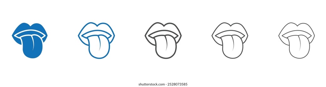 Icono de la lengua Vector plano aislado en el contorno