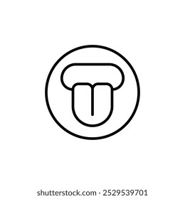 Ícone de língua Vetor fino definido