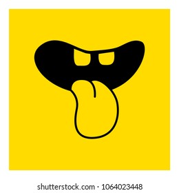 tongue icon vector