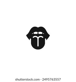 Tongue icon vector. EPS 10 editable vector
