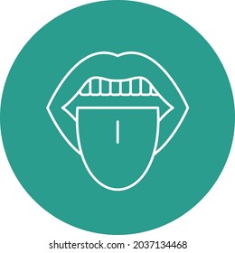 Tongue icon vector image. Can also be used for web apps, mobile apps and print media.