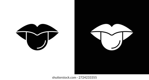 Zungensymbol. Vektorvorlage. Konzept Icon flaches Design.