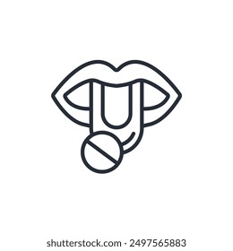 Icono de la lengua. Vector. Trazo editable. signo de estilo lineal para uso Diseño web, logotipo. Ilustración de símbolo.
