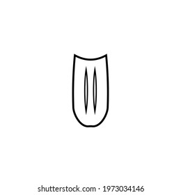 Tongue line icon. Simple style human anatomy science poster background symbol. Logo design element. T-shirt printing. Vector for sticker.