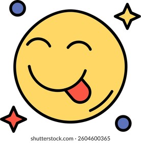 Tongue Line vector Icon Design