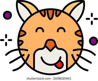 Tongue Line vector Icon Design