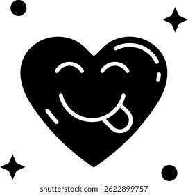 Tongue Line vector Icon Design