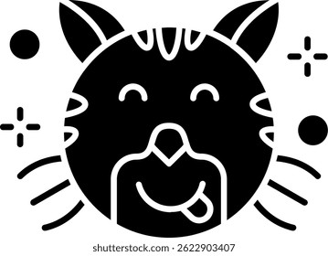 Tongue Line vector Icon Design