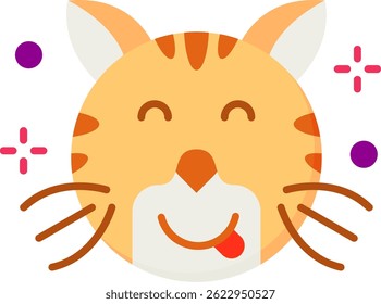 Tongue Line vector Icon Design