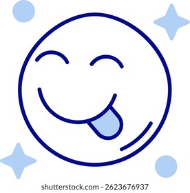 Tongue Line vector Icon Design