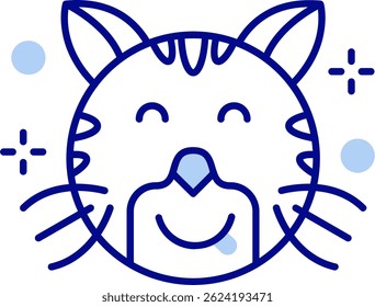 Tongue Line vector Icon Design