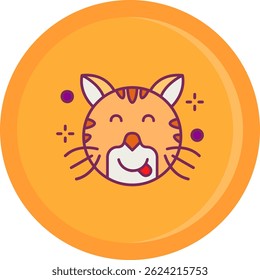 Tongue Line vector Icon Design