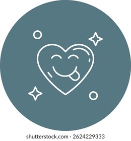 Tongue Line vector Icon Design