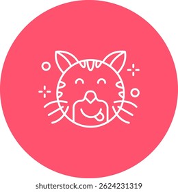 Tongue Line vector Icon Design