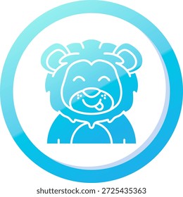 Diseño de icono de Vector de línea de lengua
