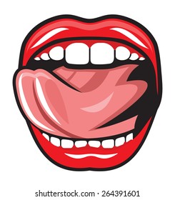 Tongue and lips 