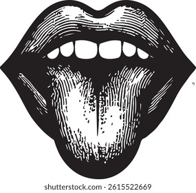 Tongue logo icon isolated illustration 