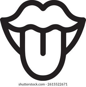 Tongue logo icon isolated illustration 