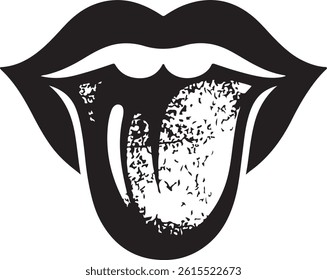 Tongue logo icon isolated illustration 